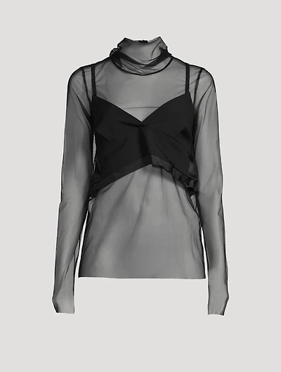 Tulle x Suiting Turtleneck