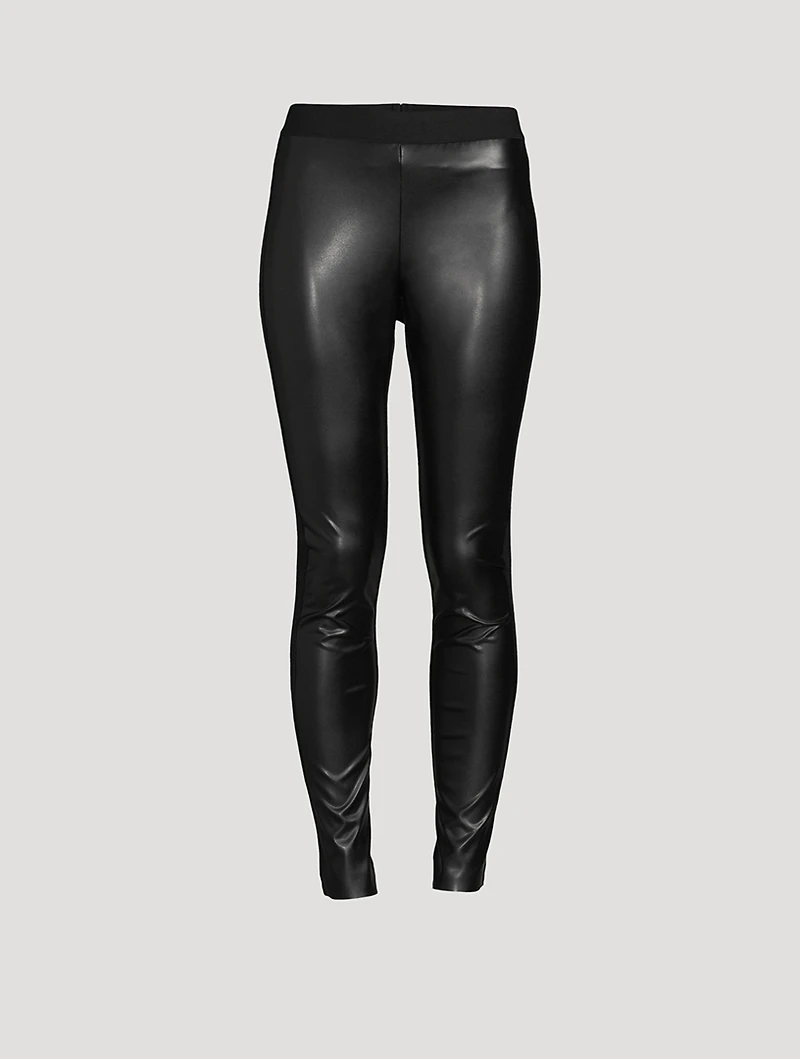Faux Leather x Cotton Leggings
