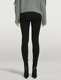 Faux Leather x Cotton Leggings