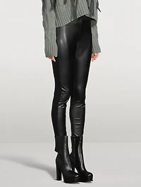 Faux Leather x Cotton Leggings