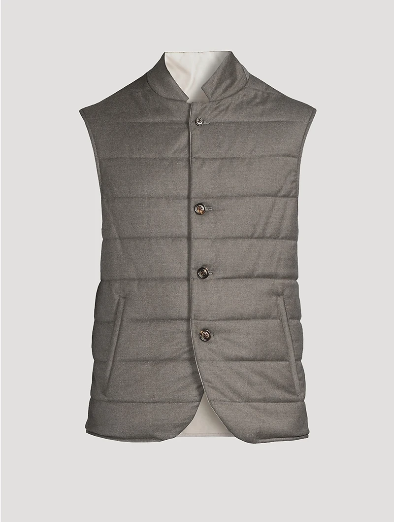 Wool And Cashmere Reversible Vest