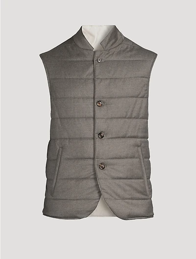 Wool And Cashmere Reversible Vest