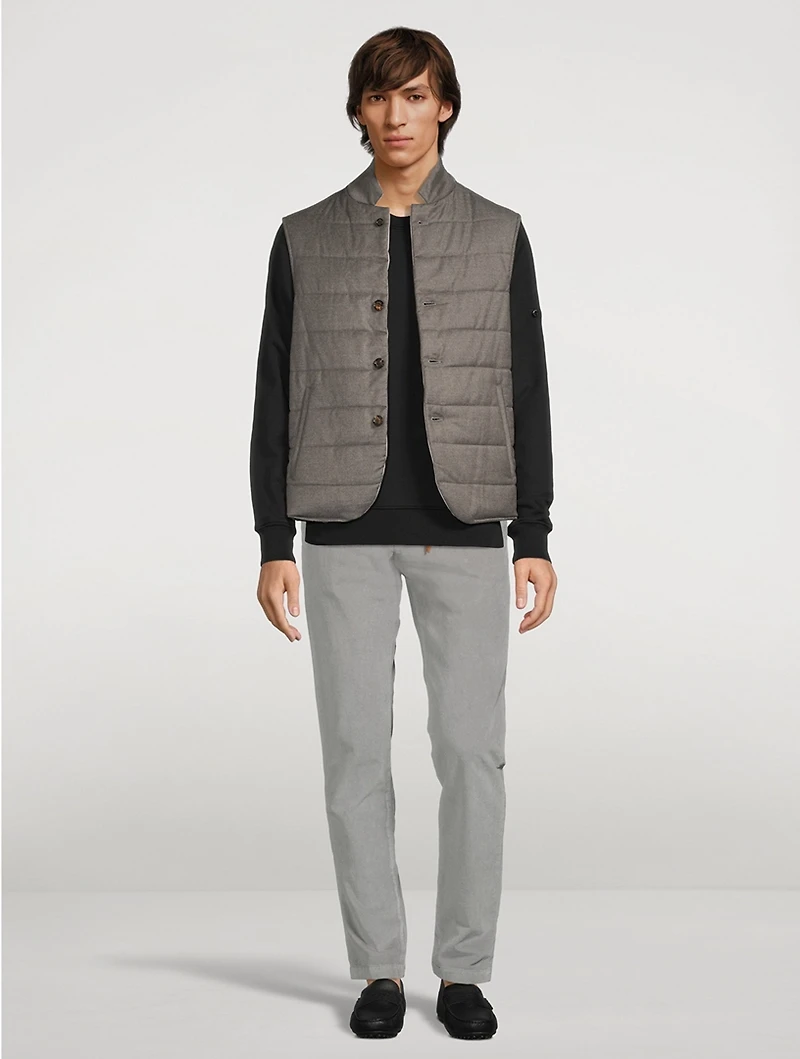 Wool And Cashmere Reversible Vest