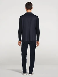 Wool Blazer With Knit Sleeves