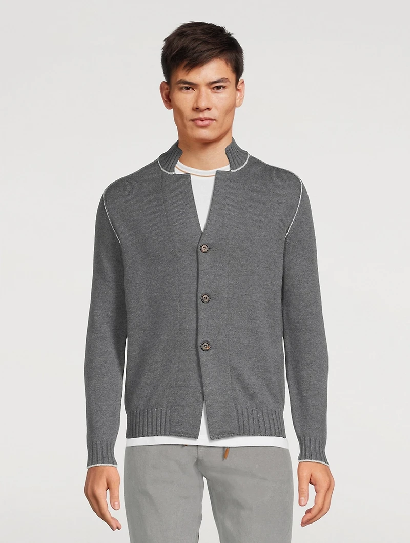 Cashwool Wool Cardigan Sweater