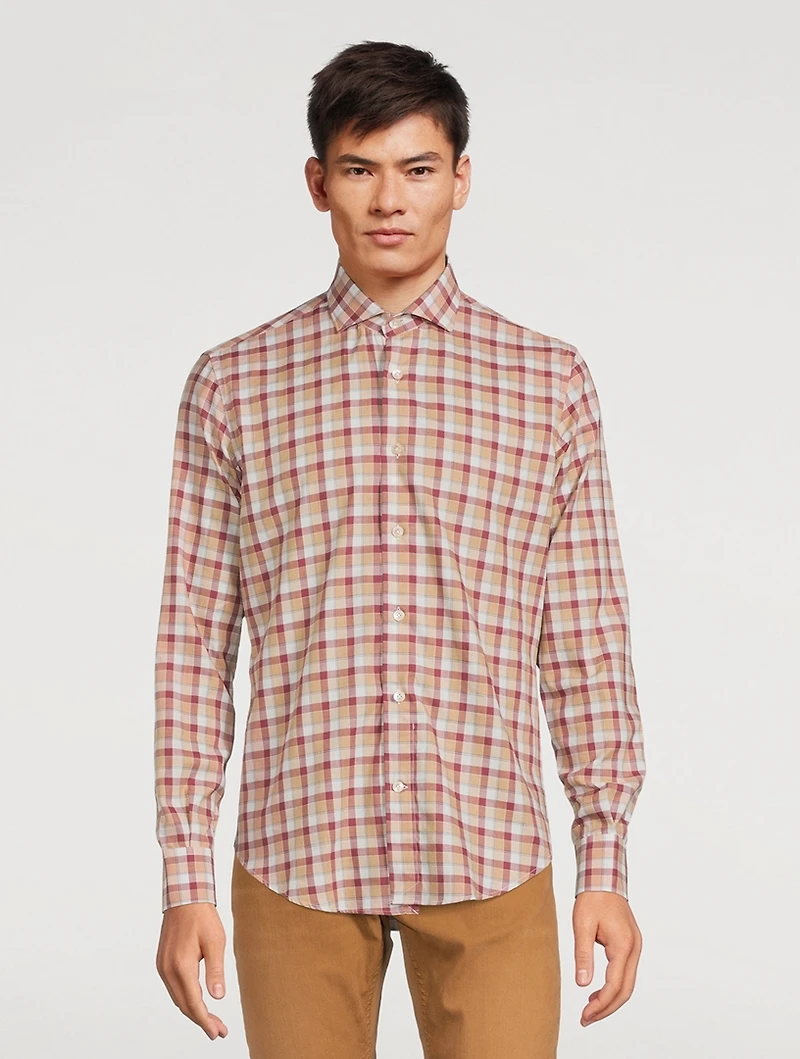 Texas Cotton Snap-Button Check Shirt