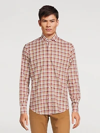 Texas Cotton Snap-Button Check Shirt
