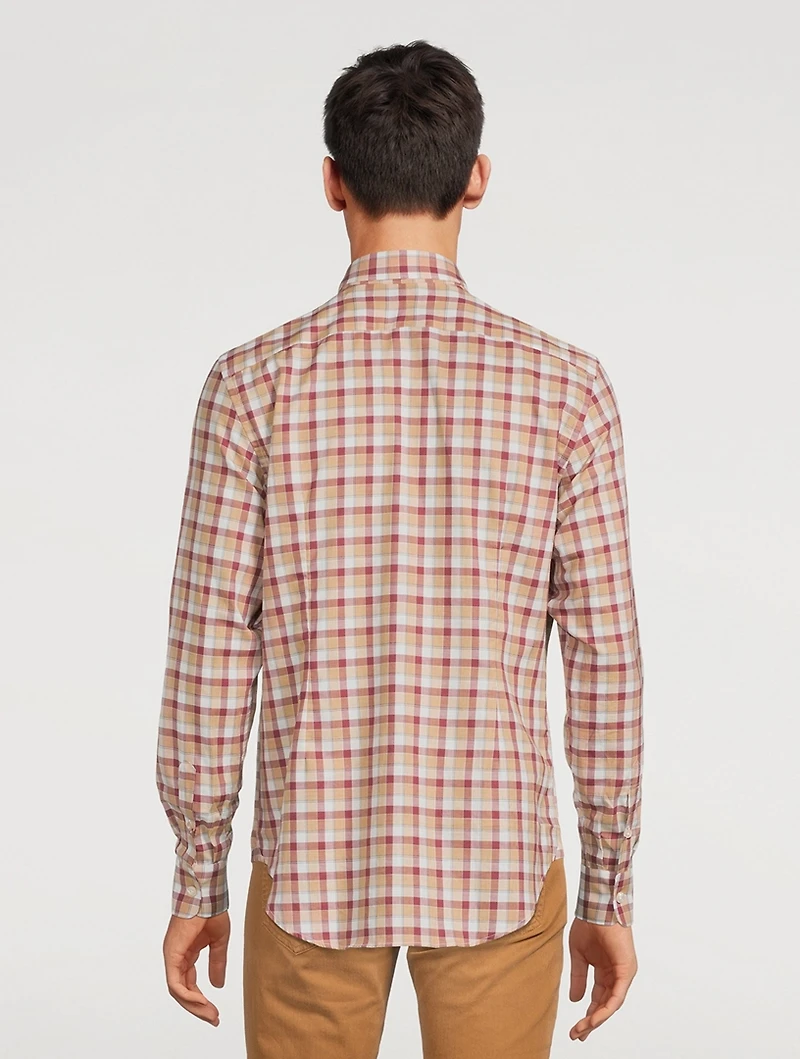Texas Cotton Snap-Button Check Shirt