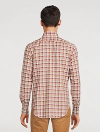 Texas Cotton Snap-Button Check Shirt