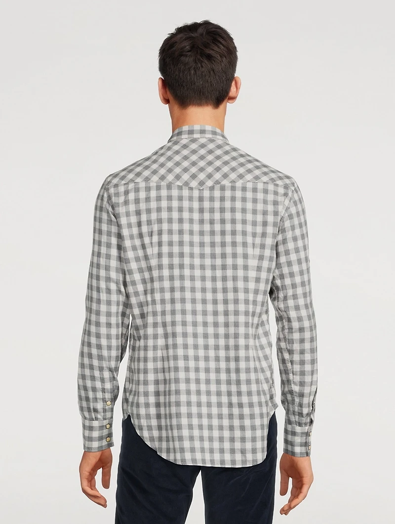 Western Cotton Plaid Shirt