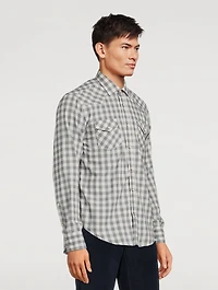 Western Cotton Plaid Shirt