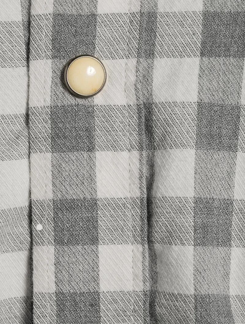 Western Cotton Plaid Shirt