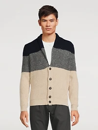 Wool Cashmere Shawl Cardigan Sweater