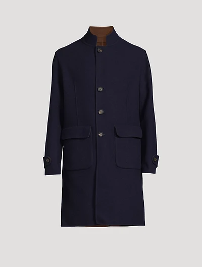Wool Reversible Single-Breasted Jacket