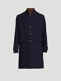 Wool Reversible Single-Breasted Jacket