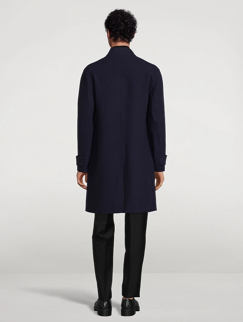 Wool Reversible Single-Breasted Jacket