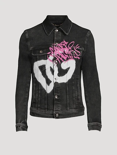 Spray Print Denim Jacket