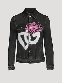Spray Print Denim Jacket