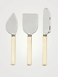 Set Of Three Rattan Cheese Knives