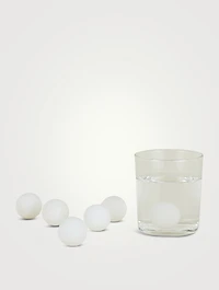 Set of Six Simple Marble Drink Rocks