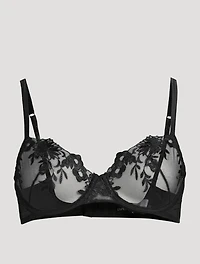Zephyr Lace-Trimmed Tulle Underwire Bra
