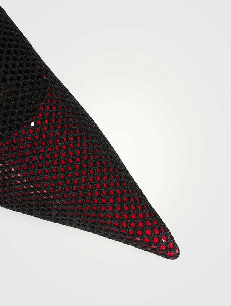 Fishnet Leather Pumps