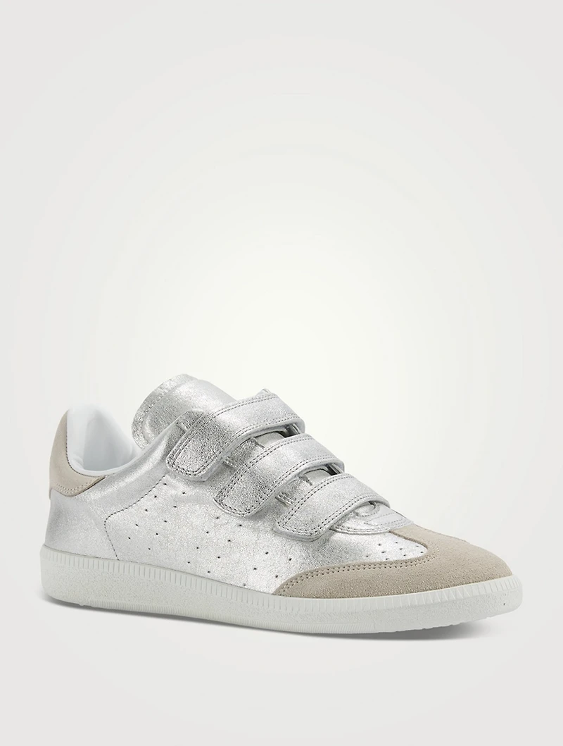 Beth Metallic Leather Sneakers