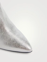 Locky Metallic Leather Ankle Boots