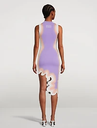 Mia Signature Wavy Dress Spray Print