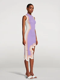 Mia Signature Wavy Dress Spray Print