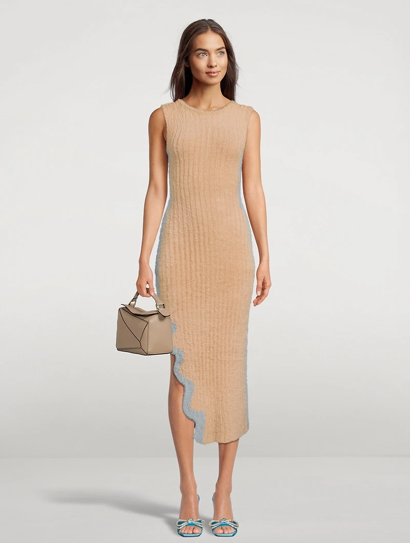 Saturn Reversible Faux Fur Midi Dress