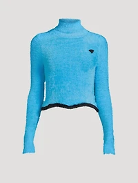 Elara Faux Fur Cropped Turtleneck