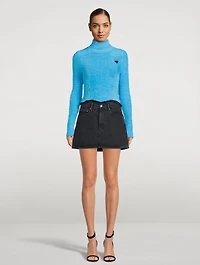 Elara Faux Fur Cropped Turtleneck