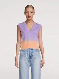 Carme Sweater Vest Spray Print