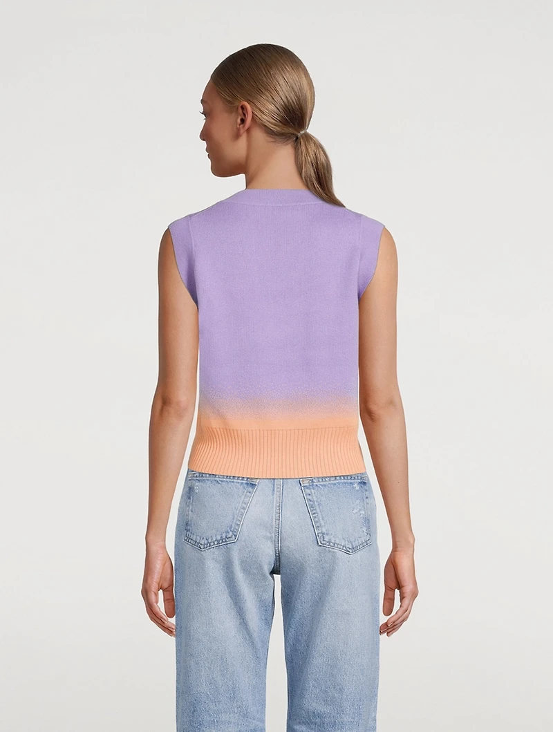 Carme Sweater Vest Spray Print