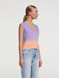 Carme Sweater Vest Spray Print