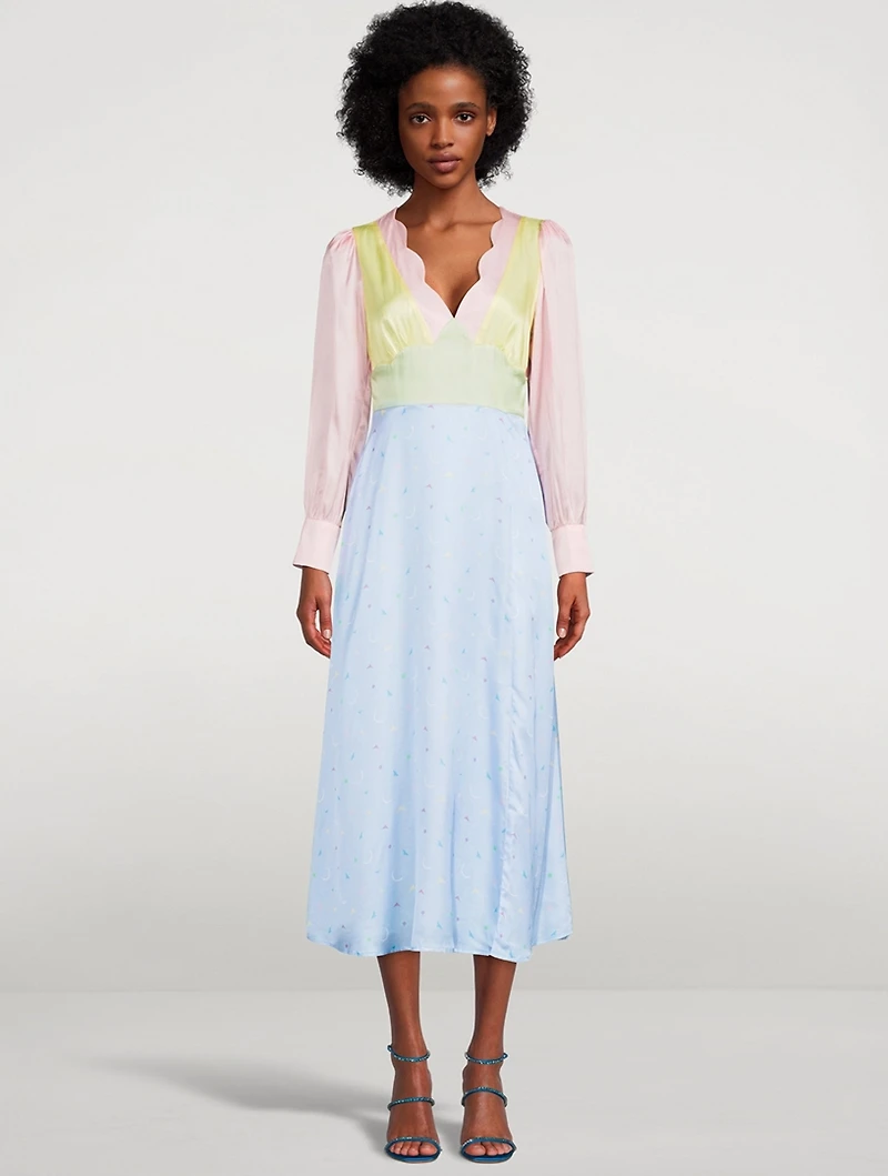 Tara Colourblock Midi Dress