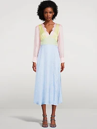 Tara Colourblock Midi Dress