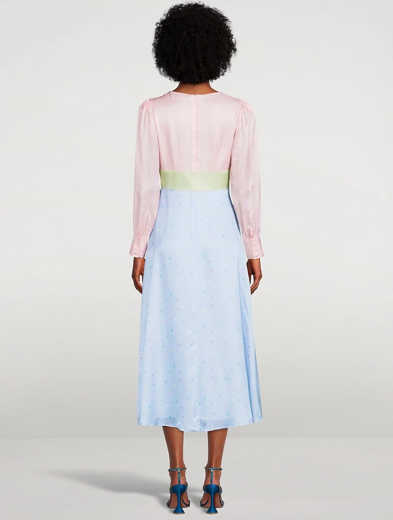 Tara Colourblock Midi Dress