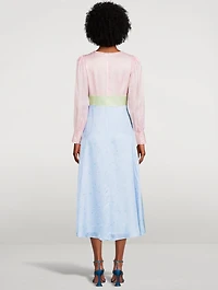 Tara Colourblock Midi Dress