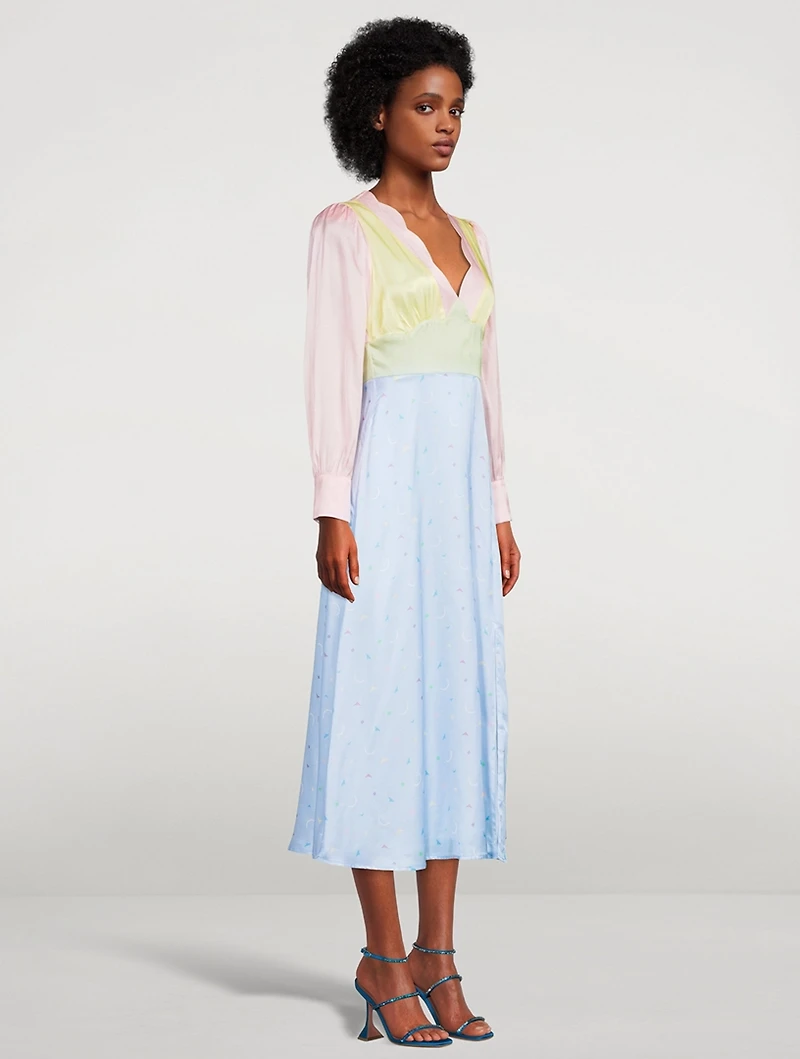 Tara Colourblock Midi Dress