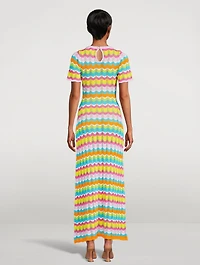 Kaila Pointelle Knit Maxi Dress