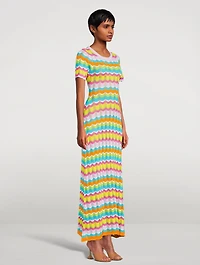 Kaila Pointelle Knit Maxi Dress
