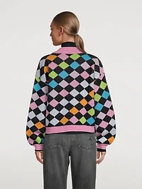 Delilah Rainbow Harlequin Sweater