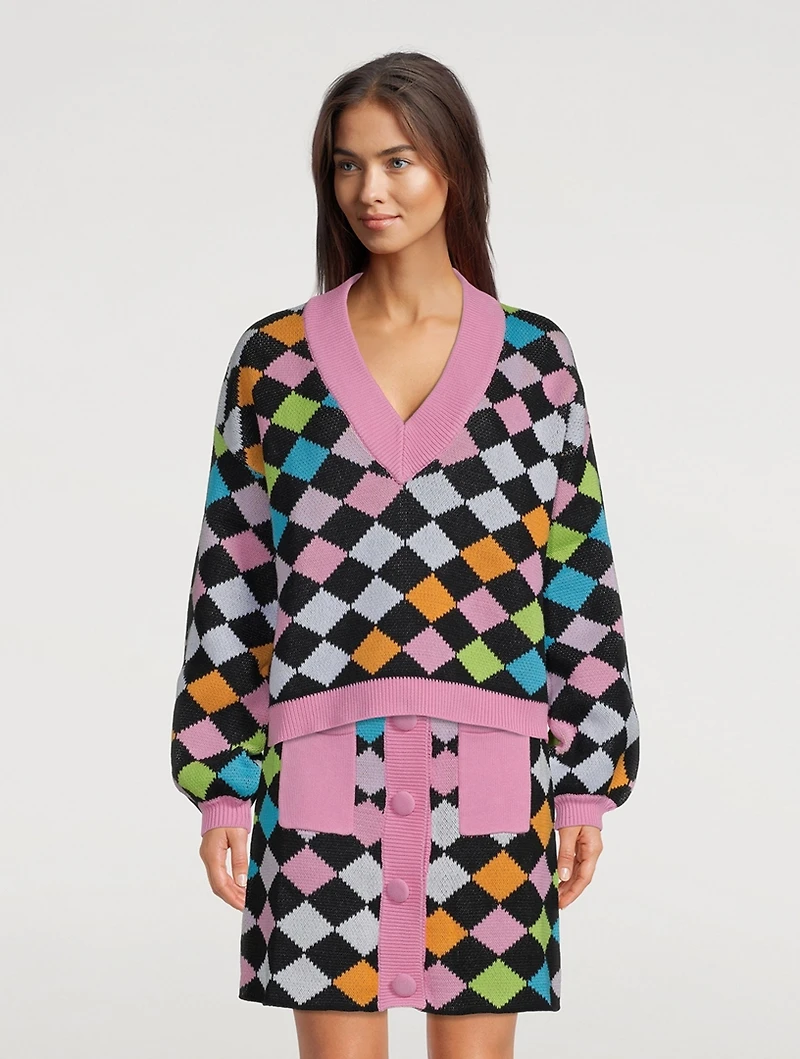 Hadley Rainbow Harlequin Knitted Skirt