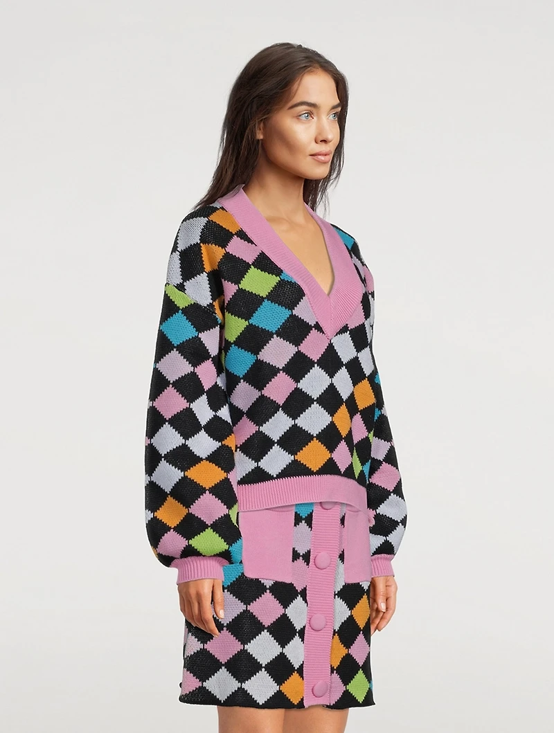 Hadley Rainbow Harlequin Knitted Skirt