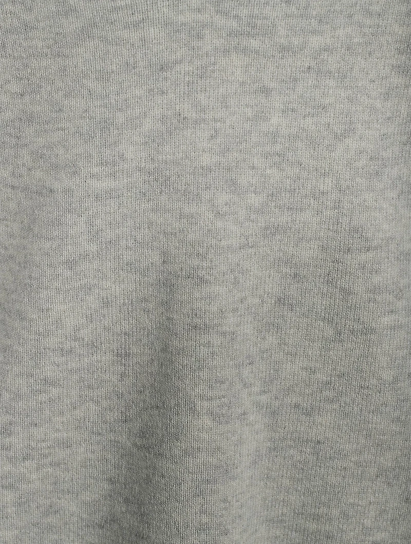 The Wool-Cashmere Open Polo Sweater