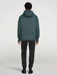 Opaque Nylon Twill Down Hooded Jacket