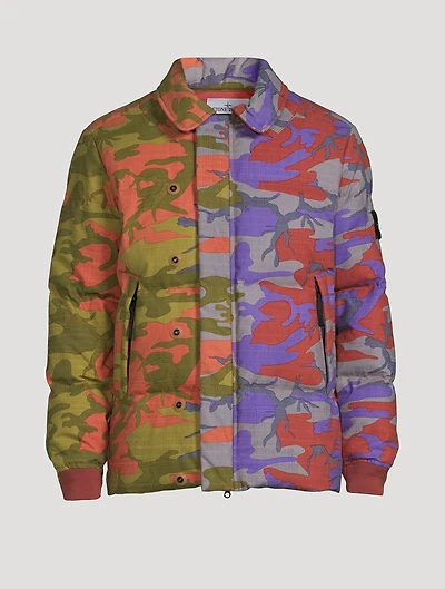 S.I. Heritage Nylon Ripstop Down Jacket Camo Print