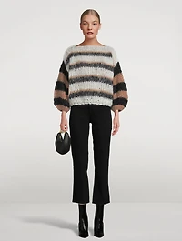 Big Mohair-Blend Sweater Multicolour Stripe